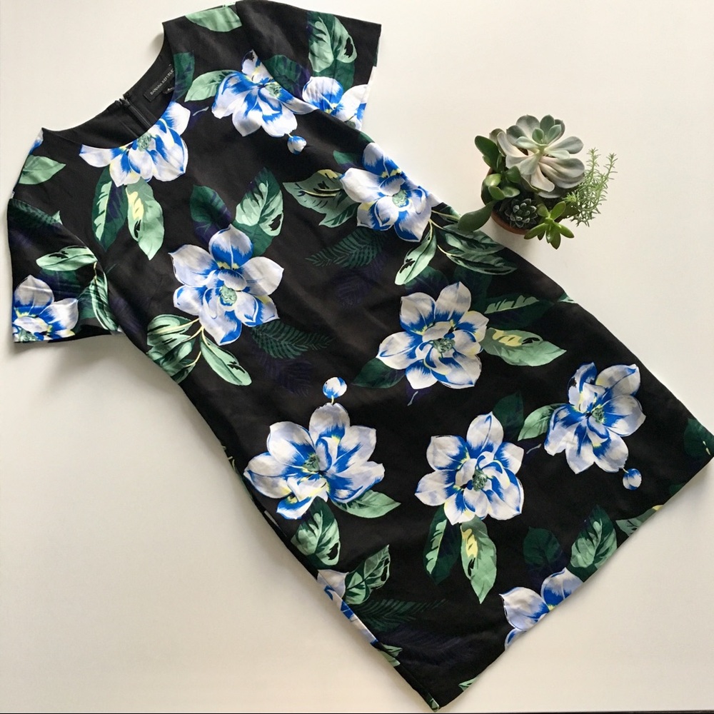 Banana Republic Floral Short Sleeve Shift Dress - Picture 2 of 6